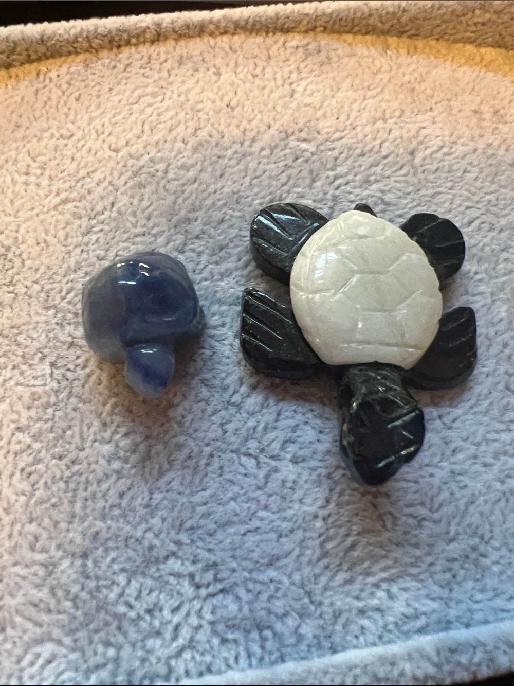 Gemstone  Turtle bundle  - onyx snd blue quartz